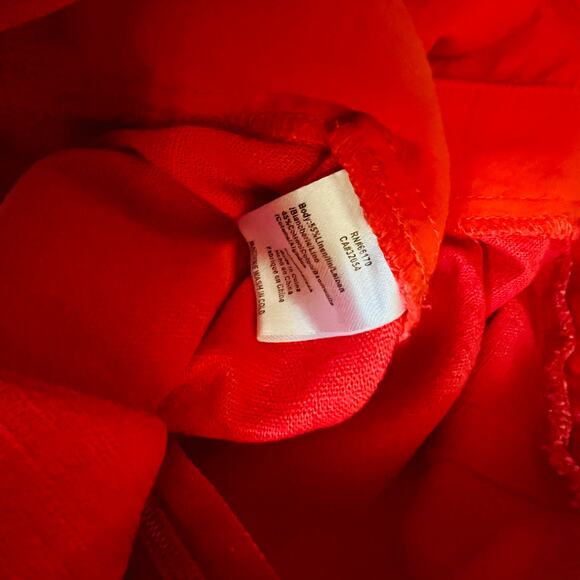 Anthropologie Greylin Linen Wide Keg Cropped Jumpsuit Size XS Petite Coral - Picture 6 of 10